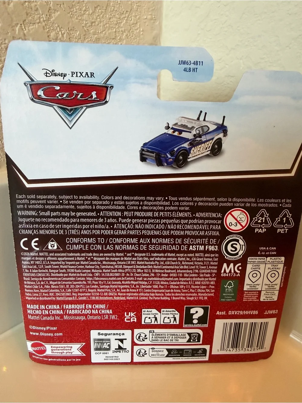 Cars Mike 07 Sheriff Blue Die-Cast Toy Car